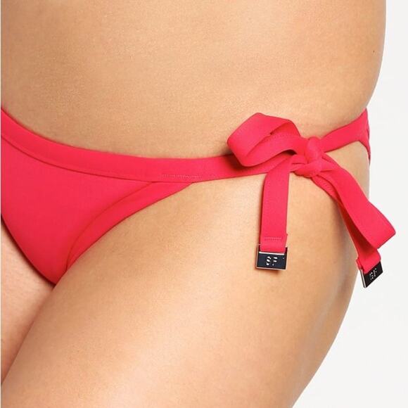 Seafolly Brazilian Tie Side Bikini Bottom in Chilli Size 6 NWOT - Picture 3 of 8
